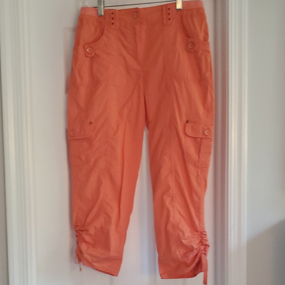 Chico's Vibrant Orange Capris. Size 00